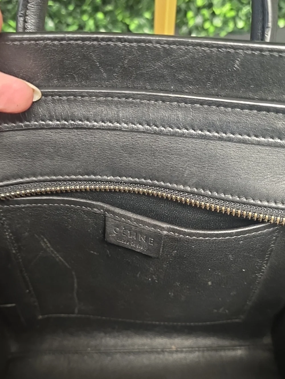 Celine Nano Luggage Bag Tricolor Leather Mini- Preloved Condition